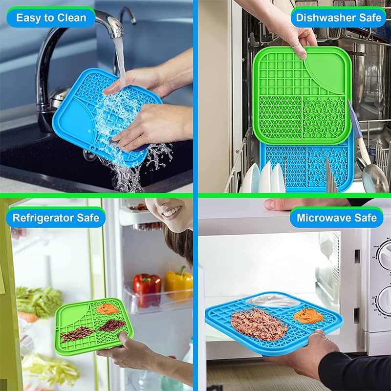 3Pcs Pet Slow Feeder Licking Mat