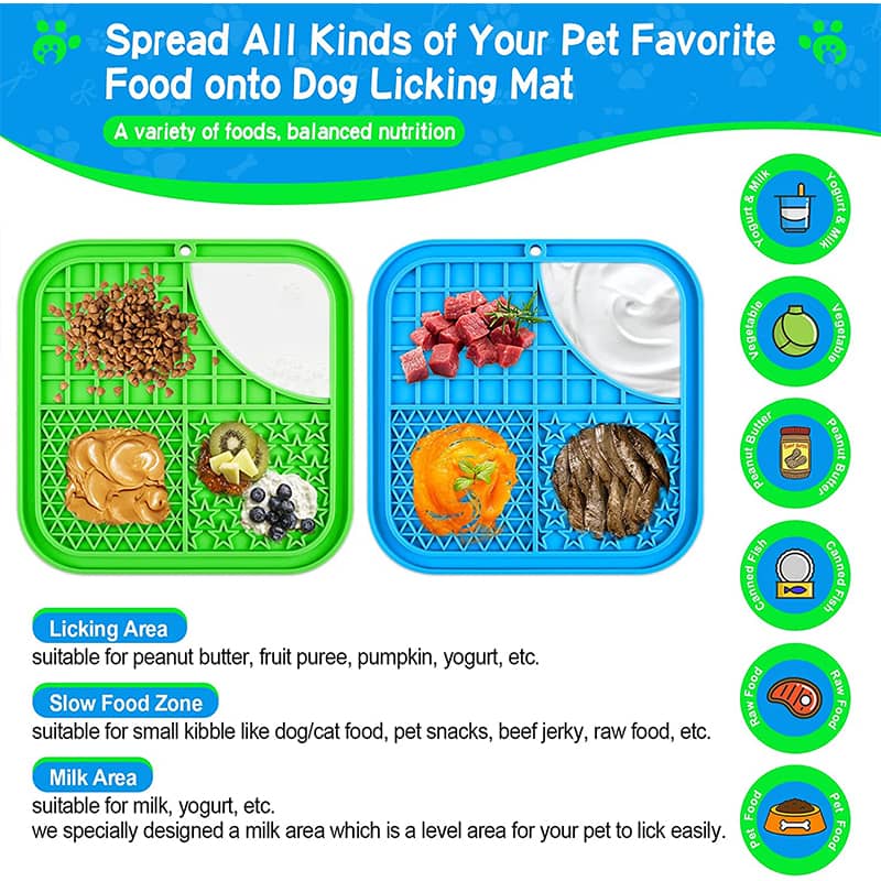 3Pcs Pet Slow Feeder Licking Mat