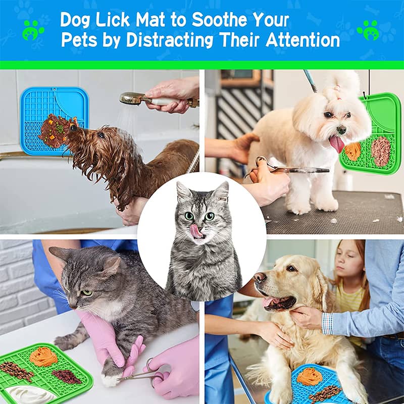 3Pcs Pet Slow Feeder Licking Mat