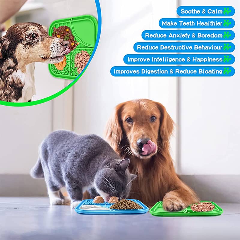 3Pcs Pet Slow Feeder Licking Mat